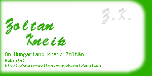 zoltan kneip business card